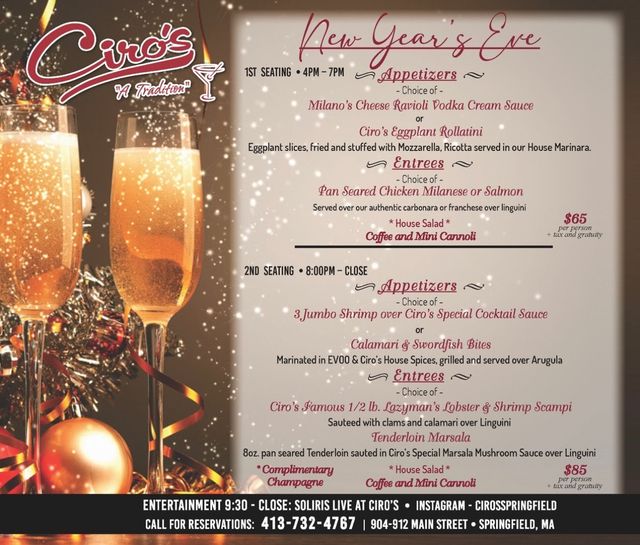 Ciro s New Year s Eve Specials